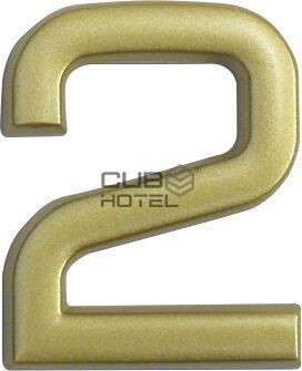 Sinaletica Algarismo Dourado ABS 4Cm Altura 